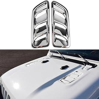 Car Hood Air Vents Trim for Jeep Wrangler JL JT Gladiator Rubicon 2018-2022 Hood Scoop, Bonnet Air Vent Hood Grille Intake Cover Exterior Accessories Pack of 2