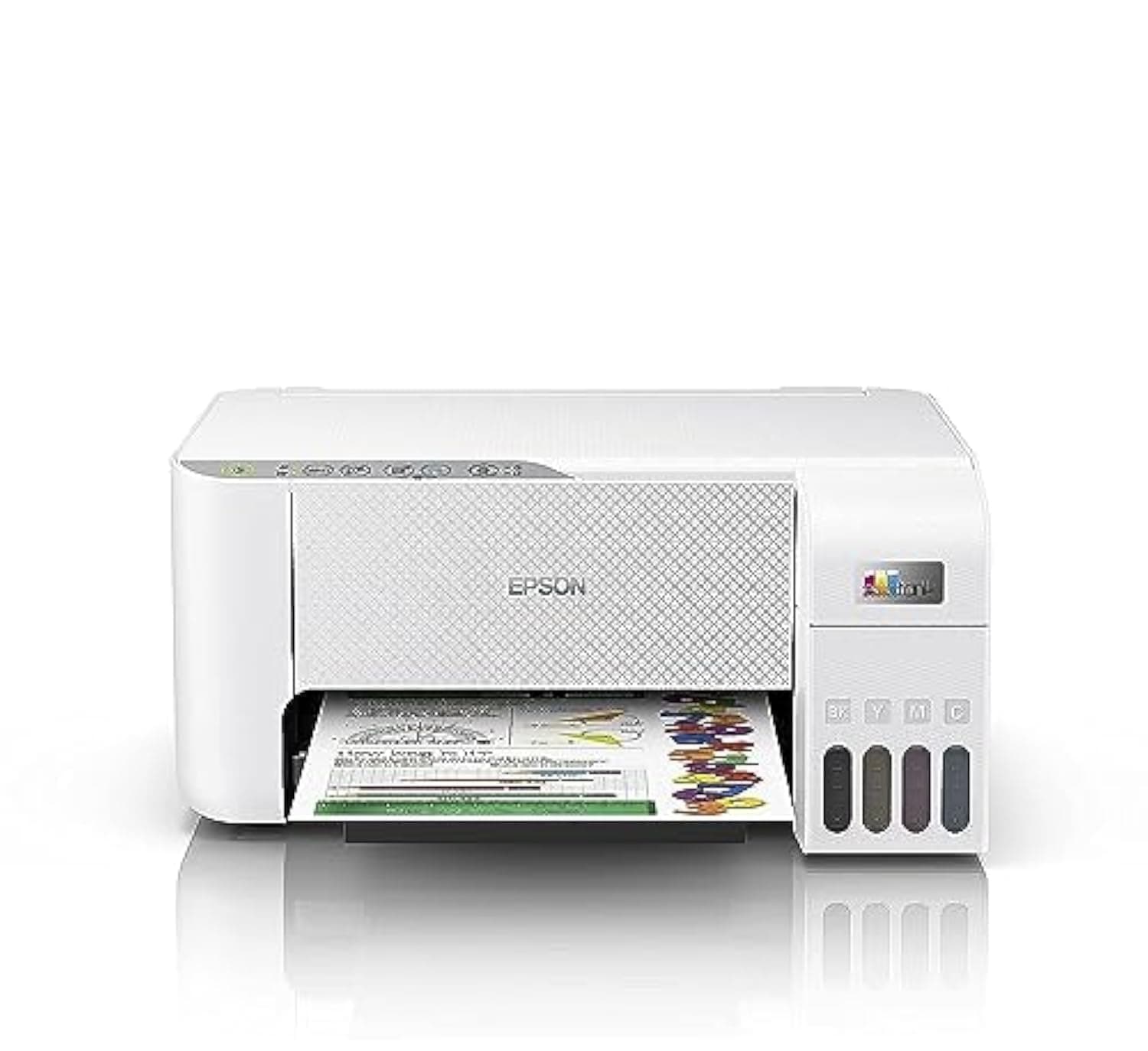 Epson EcoTank L3256 Home ink tank printer A4, colour, 3 in 1 with WiFi and SmartPanel App connectivity, White, Compact