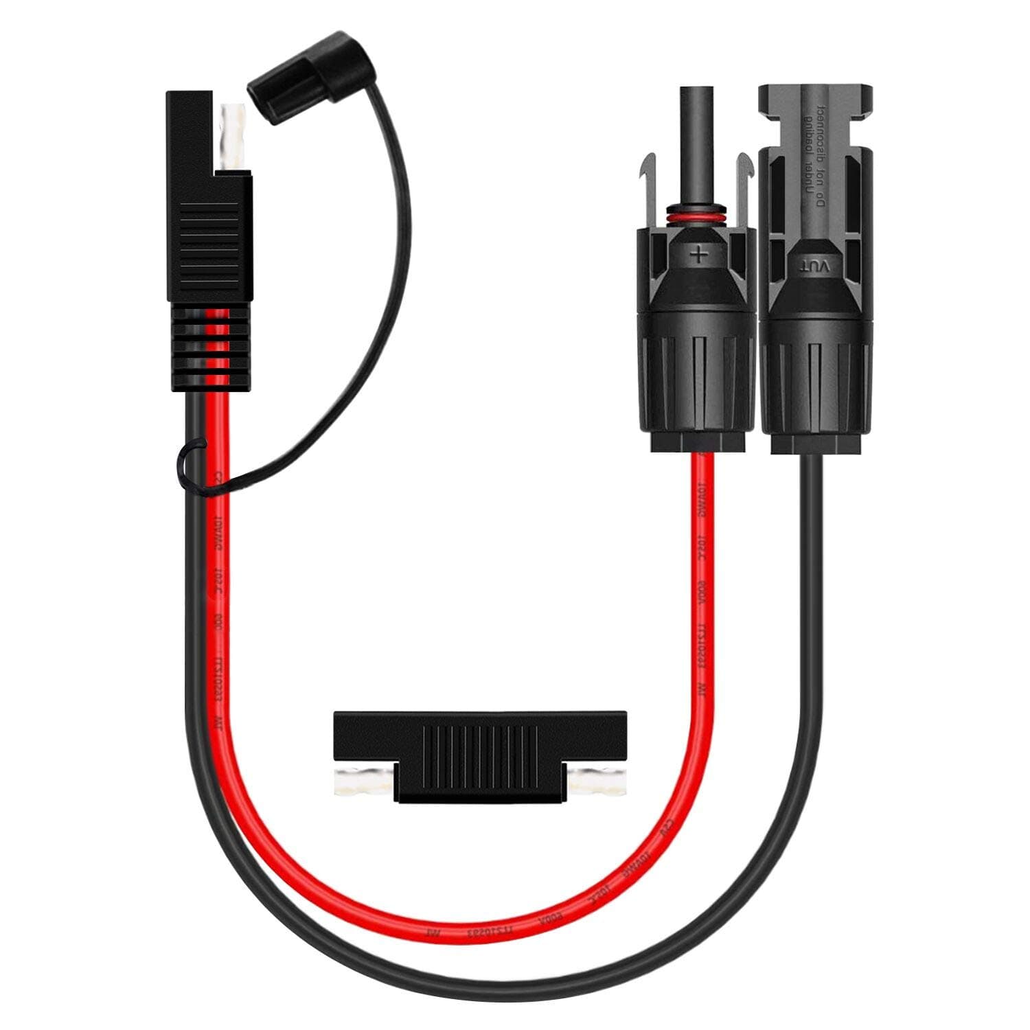 Solar to SAE Connectors Adapter 10AWG Cable Connector with SAE to SAE Polarity Reverse Connectors for RV Solar Panels