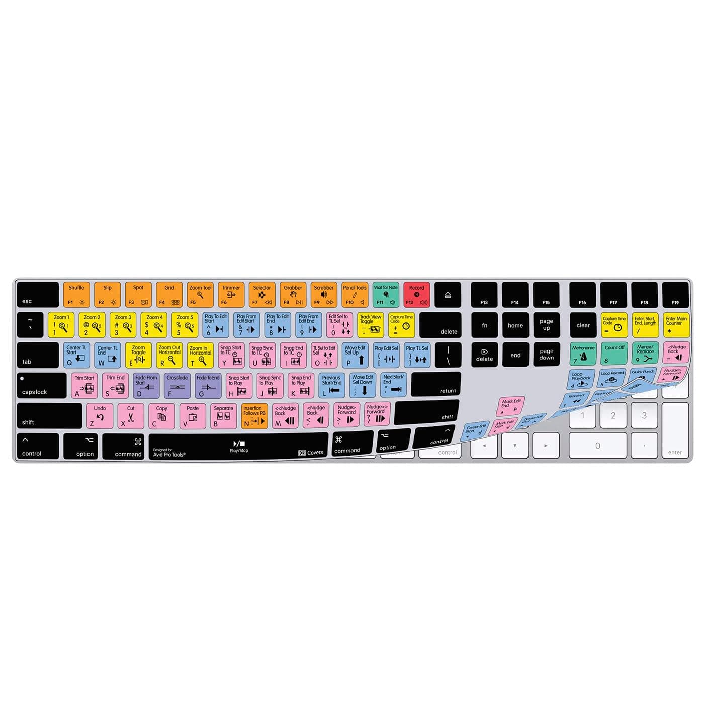 KB COVERSKeyboard Cover for PROTOOLS-MKN-ISO-German: German Shortcuts for Pro Tools Professionals