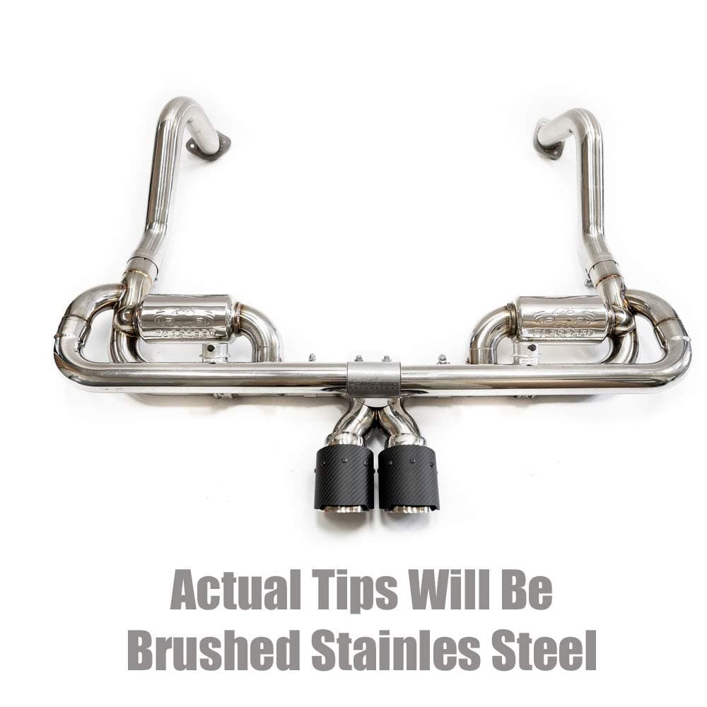 Fabspeed Cayman GT4 Valvetronic Exhaust System 2015-2016 Brushed Tips