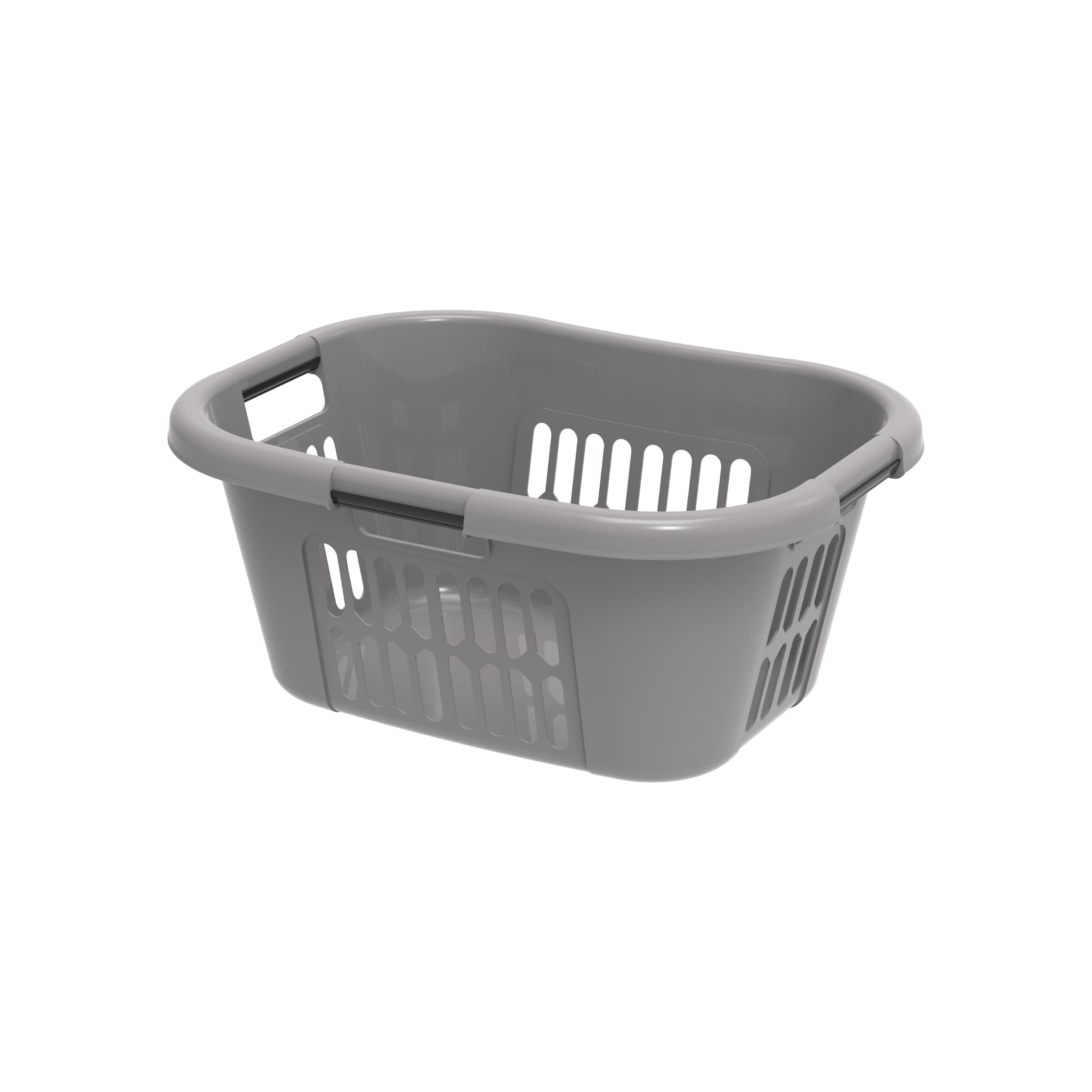 Cosmoplast 40L Oval Laundry Basket, Grey