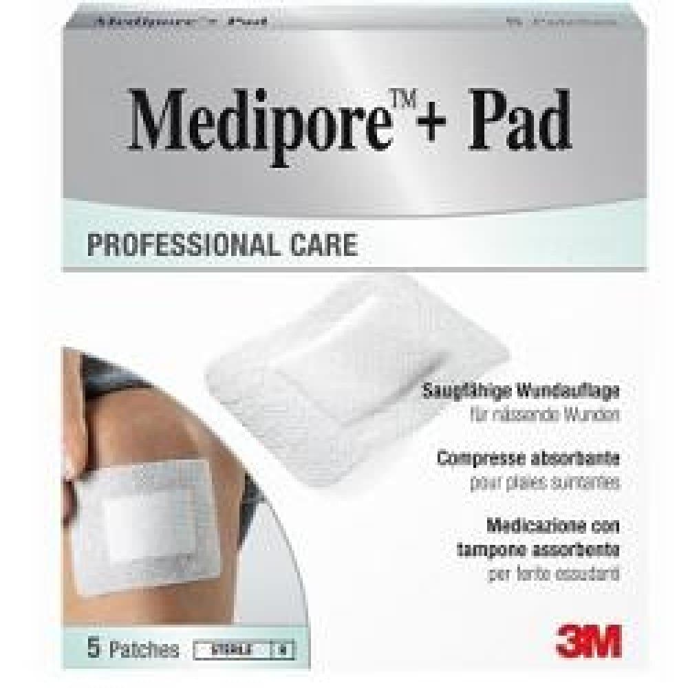 Sterile Dressing With Absorbent Pad Medipore + Pad 10 X 10 Cm 5 Pieces