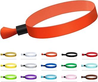 - 100 Pcs Cloth Event Wristband, Disposable Wristbands for Events, Colored Wristbands Events,for Lightweight Concert,Club Entrance Wrist Strap Party Wristband Event (Color : Orange)