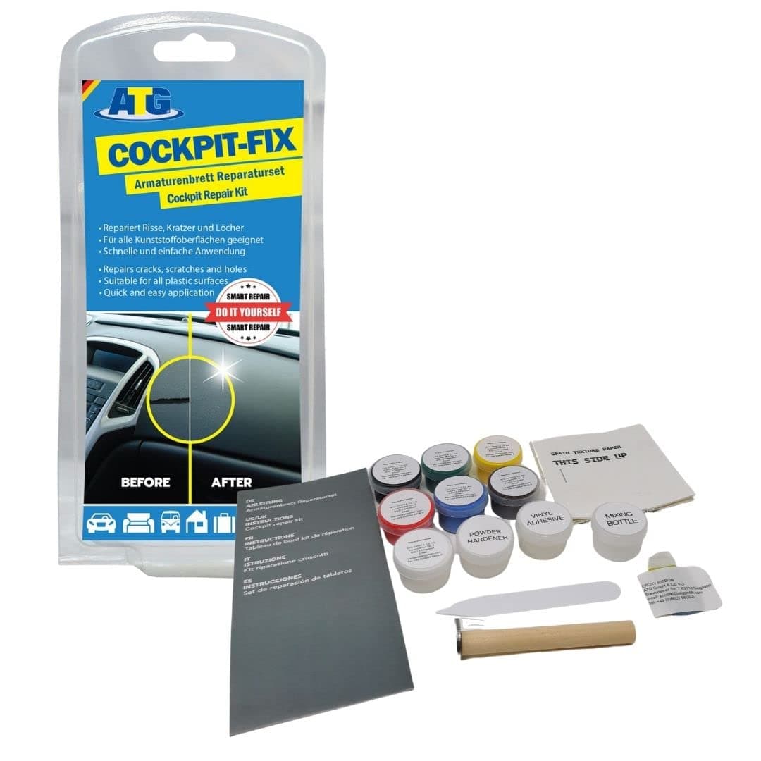 Car Dashboard Repair Kit – Dashboard Repair for Cracks & Breaks – Leather & Vinyl Repair – Epoxy Glue Set - Leather & Vinyl
