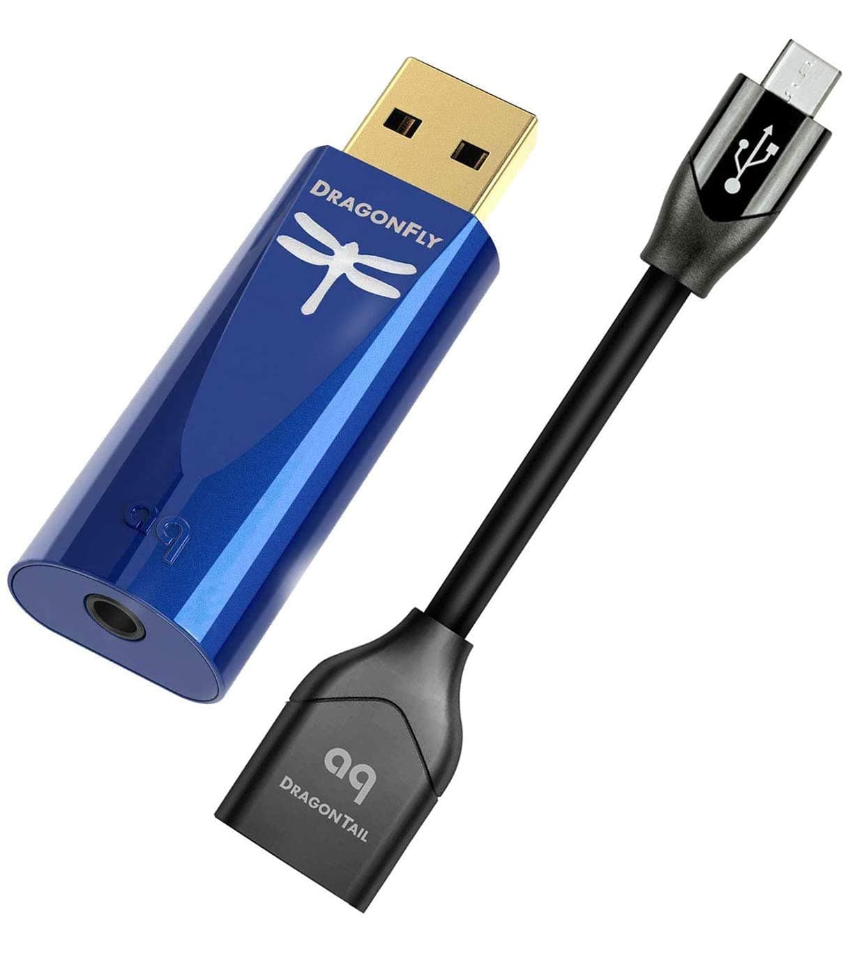 Dragonfly Cobalt USB Stick DAC Bundle With DragonTail USB-A Female to Micro Male