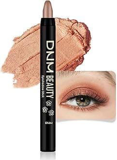 evpct Bronze Gold Shimmer Cream Eye Shadow Brightener Sticks Set for Eyes, Bronze Gold Shimmery Matte Pencil Eye shadow Applicator Stick Pen Palette Makeup Waterproof sombras en crema para ojos 05#