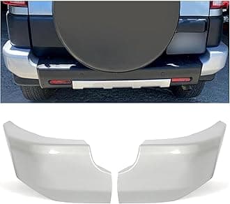 ECOTRIC Rear Bumper End Caps Cover Compatible with 2007-2014 Toyota FJ Cruiser TO1104121 5246235021 TO1105121 5246235021 with Special Edition Package Bumper Extension 2 Pcs