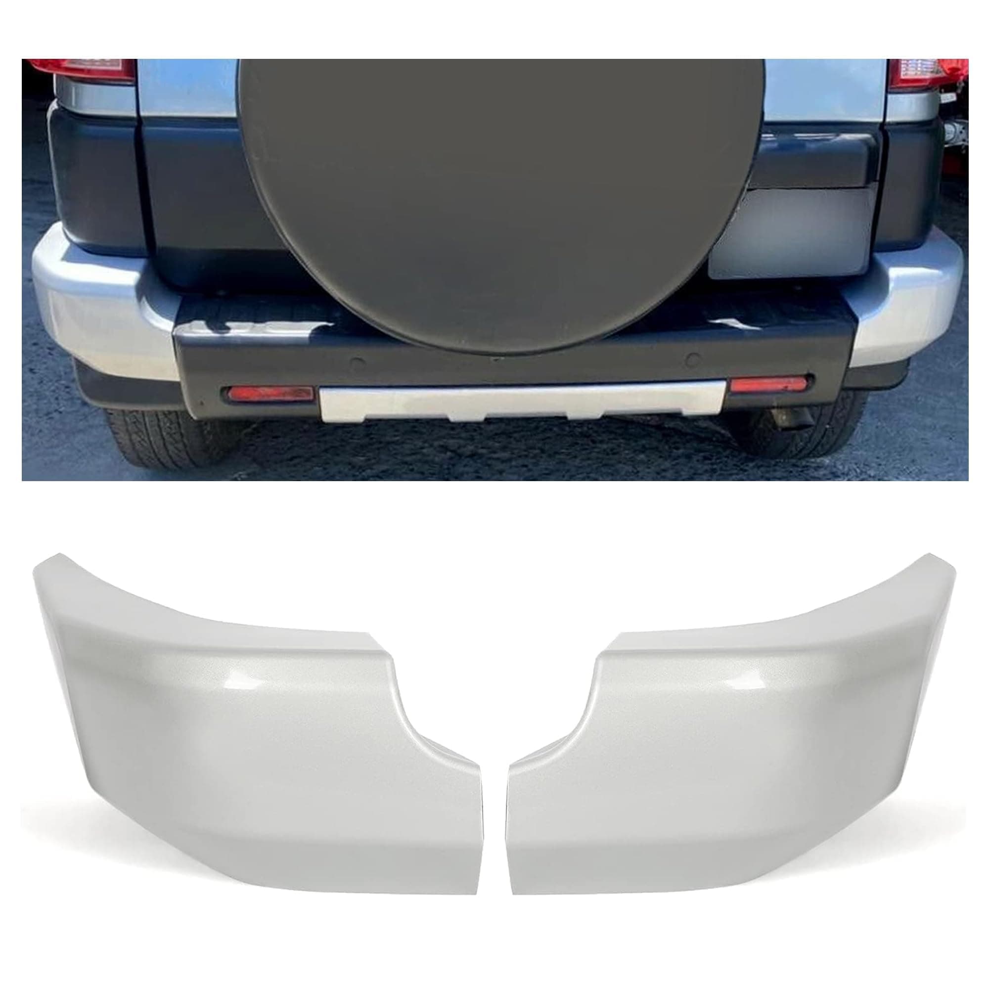 Rear Pair Bumper End Caps Covers