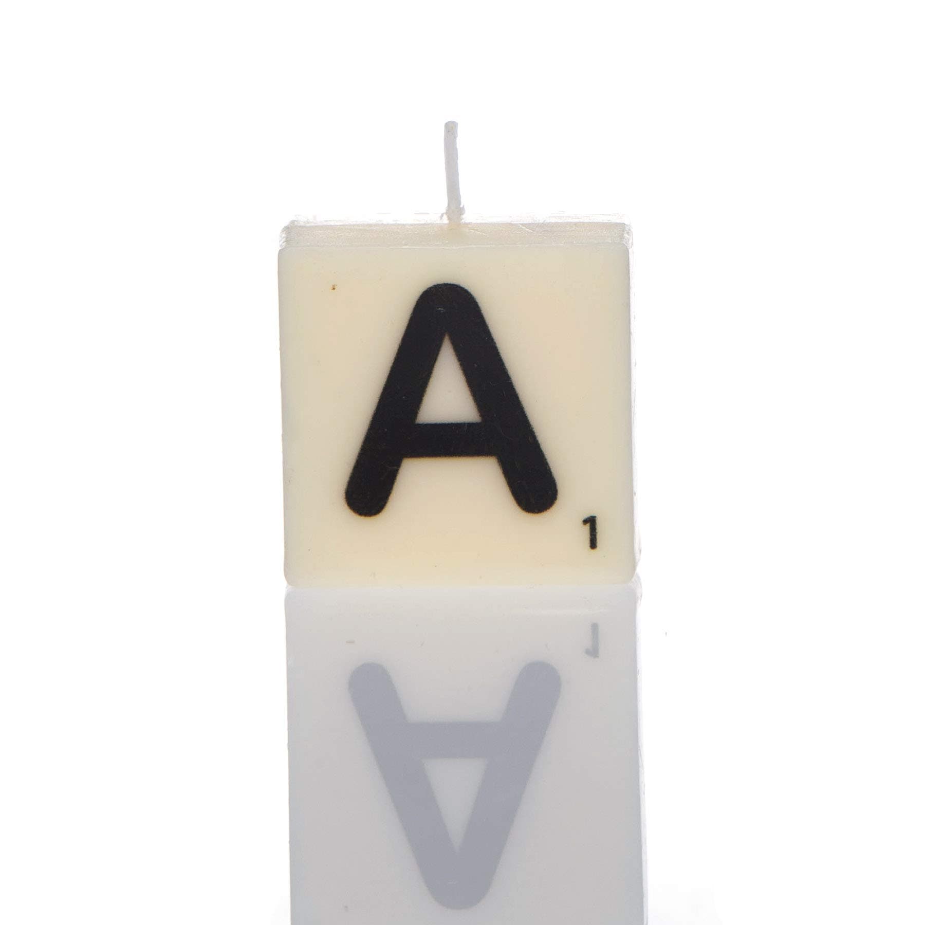 Boxer Gifts Letter A Candle, White, One size