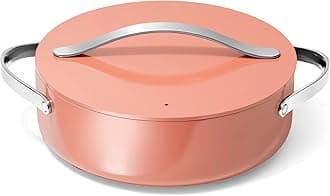 Caraway Rondeau - 6 Qt Non-Stick Pan with Lid - Free From Forever Chemicals - Perfect for Searing, Braising, & Roasting - Perracotta