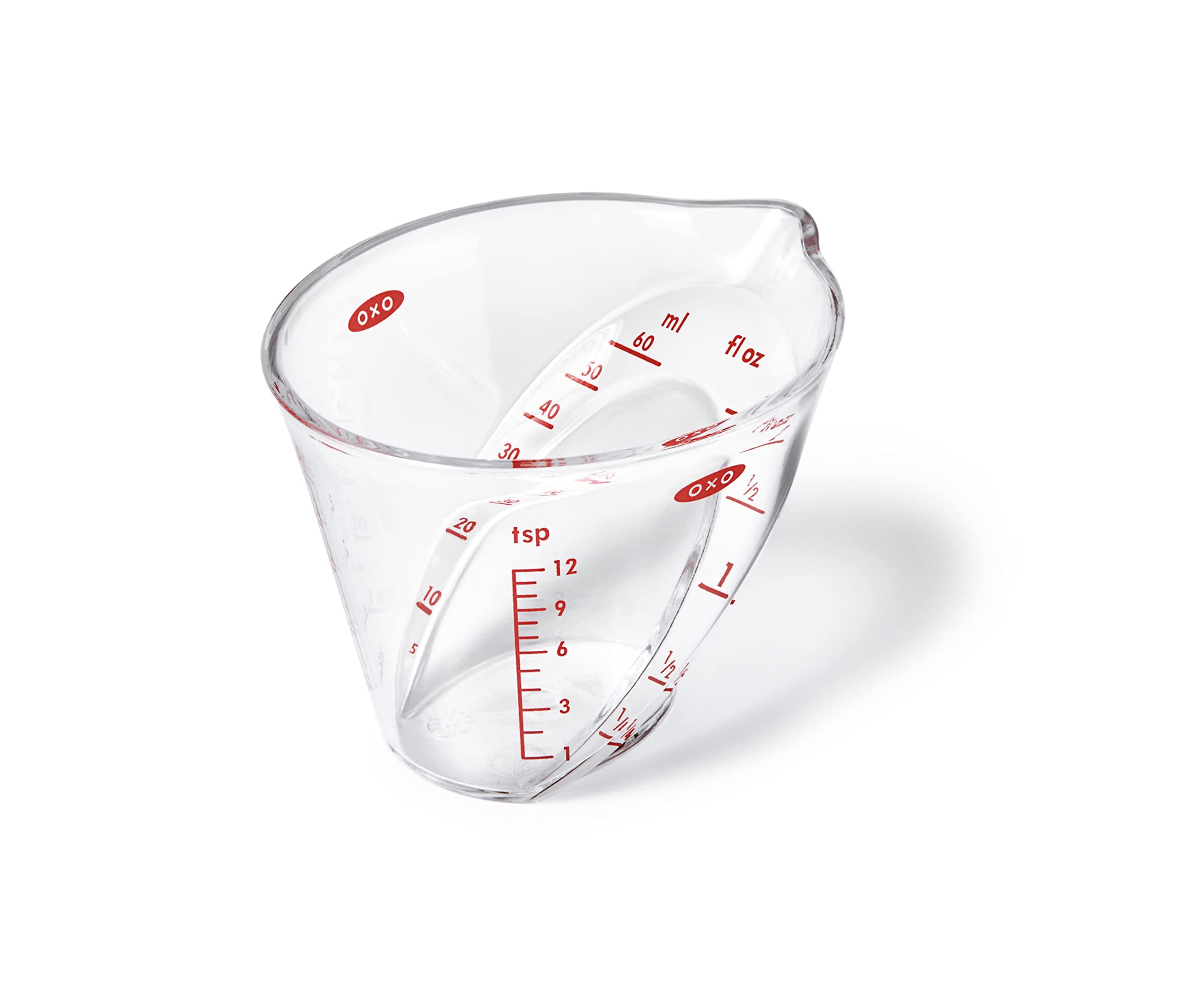 OXO Good Grips Mini Angled Measuring Jug, 60 ml Capacity, White