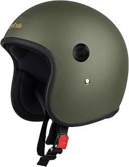 Steelbird SBH-55 Retro ISI Certified Open Face Helmet for Men and Women