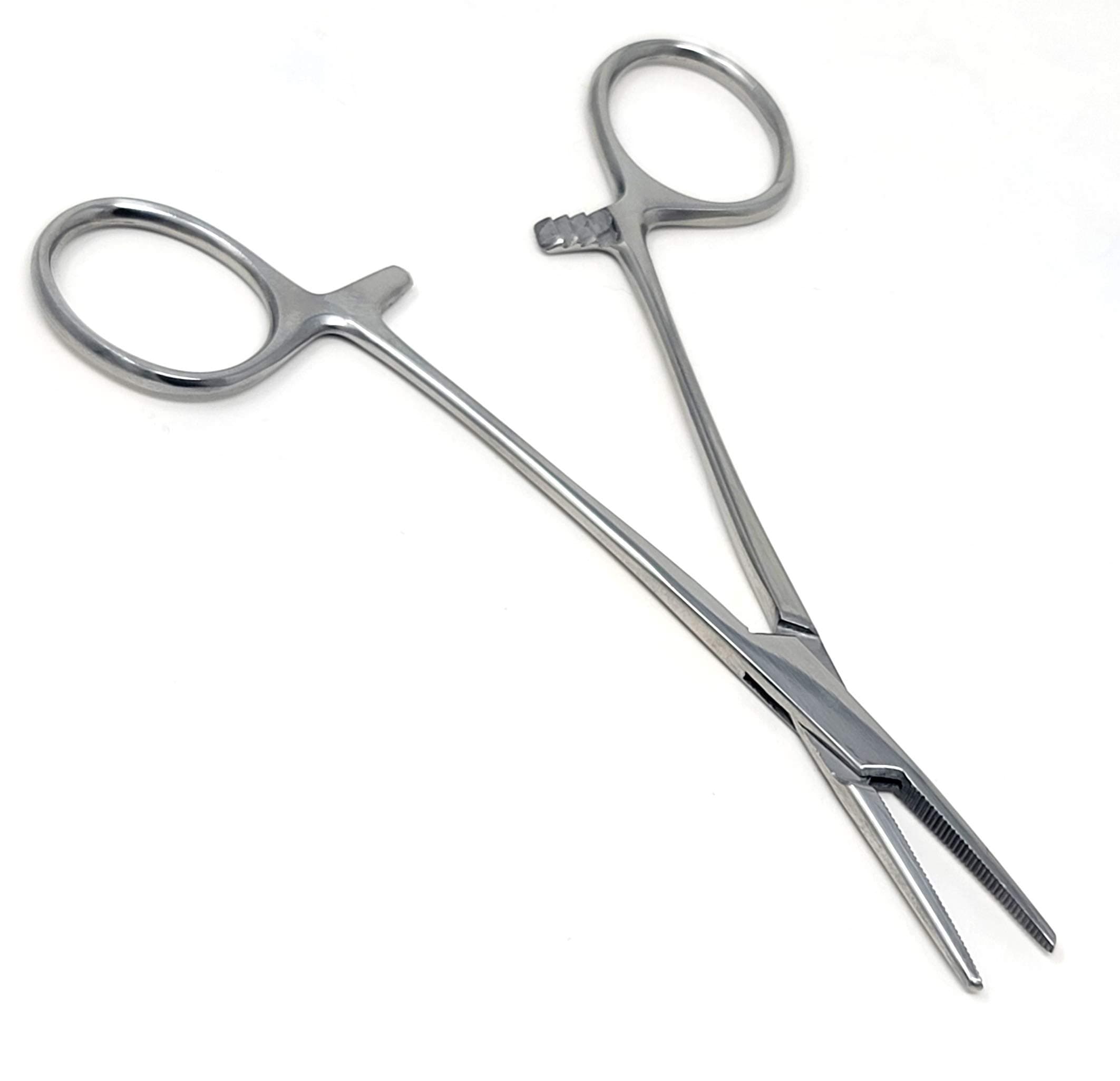 A2Z SCILAB Mosquito Hemostat Locking Forceps 5" Straight with Full Serrated Jaws Ideal for Clamping, Fishing, Firefighters Nurses Doctors + More (Silver)