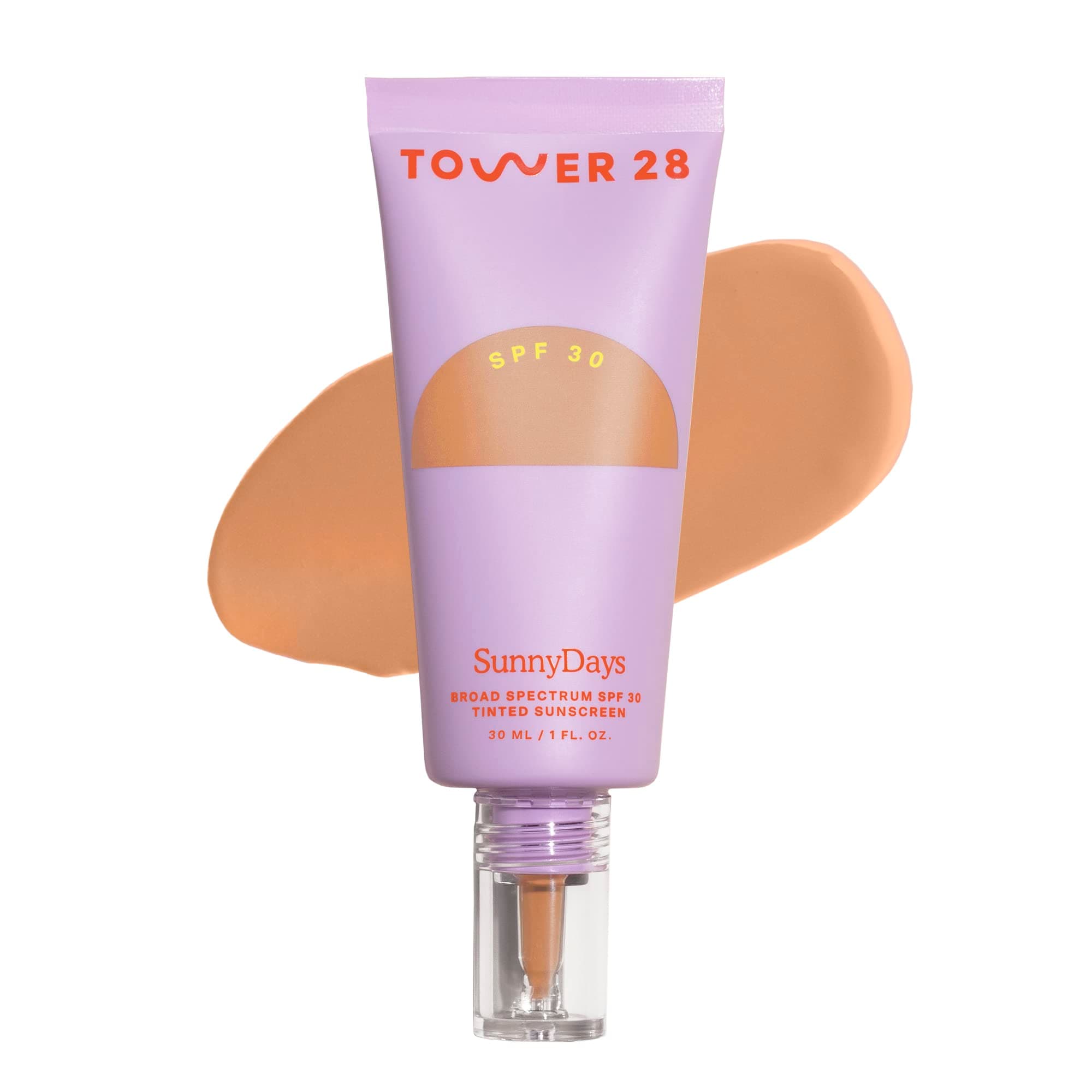 Tower 28 SunnyDays SPF 30 Tinted Moisturizer - 2-in-1 Buildable Coverage Foundation + Mineral Sunscreen for Face - Zinc Oxide, Aloe & Prickly Pear for Sensitive Skin - 25 Medium/Warm (1 oz)