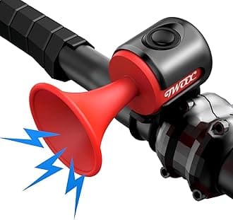 Bike Horn,120dB Bicycle Bells IPX4 Waterproof Bike Bell with 300mAh Battery Operated Electric Horn for Mountain/Road Bike/Scooters Adult and Kids