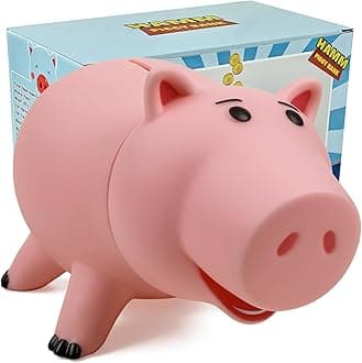 QUEENTAS Hamm Toy Story Piggy Banks for Kids large Pig Money Box Plastic Savings Bank for Children Kids Birthday Christmas(Color: Pink)