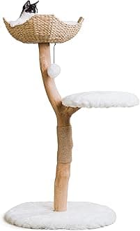 - Mau Lifestyle White Uni Cat Tree, 43" H, 27 LBS