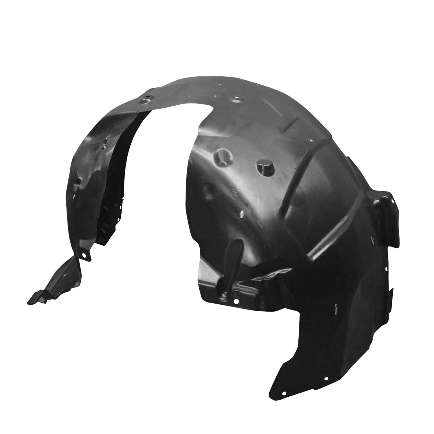 2018-2019 Ford Mustang Front Passenger Side Fender Liner; Without Shelby; Without Insulator; Package; Made Of Pp Plastic Partslink FO1249189C