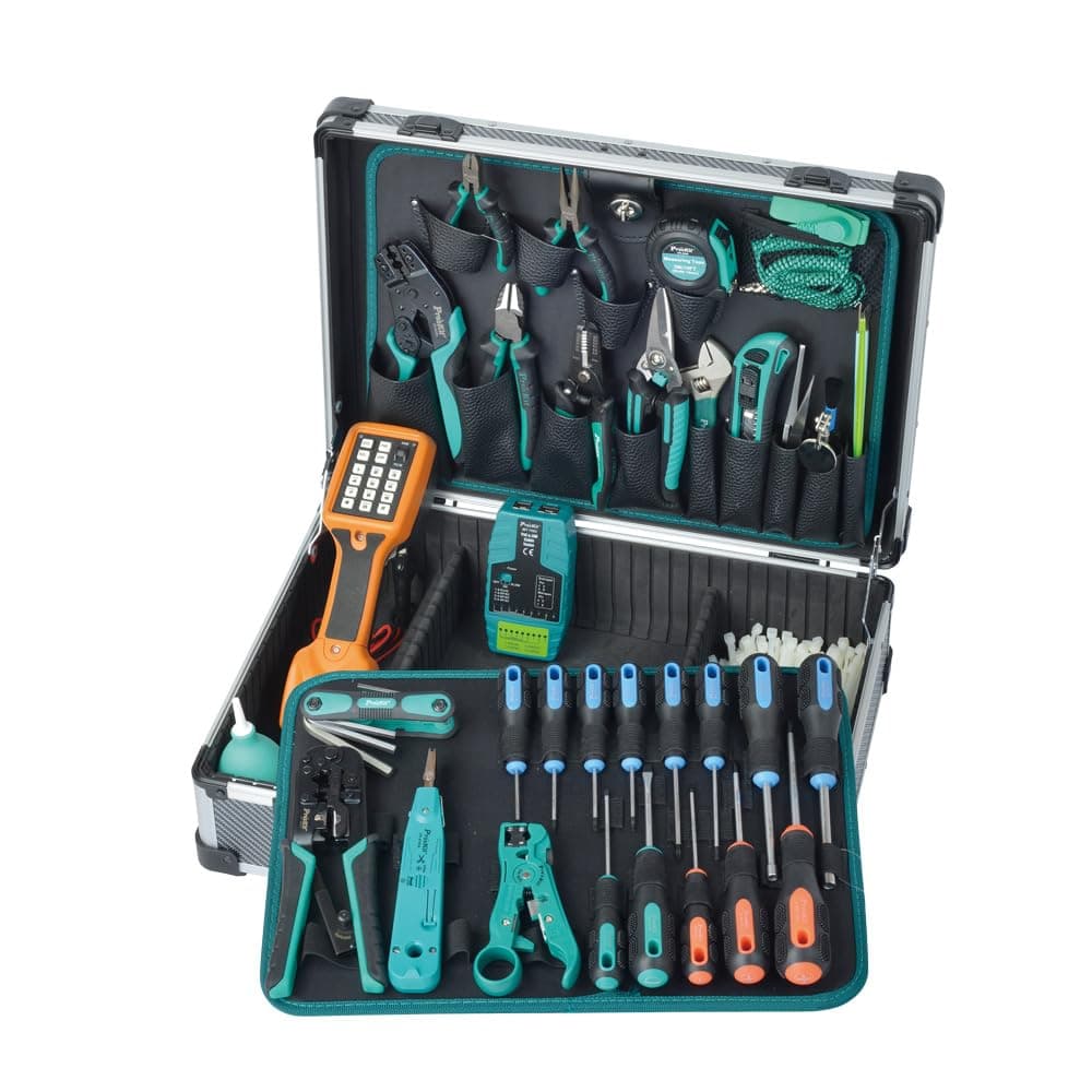 Pro'sKit PK-1938M4 Professional Telecom & Networking Tool Kit with MT-7063 & MT-8001(PK-1938M4)