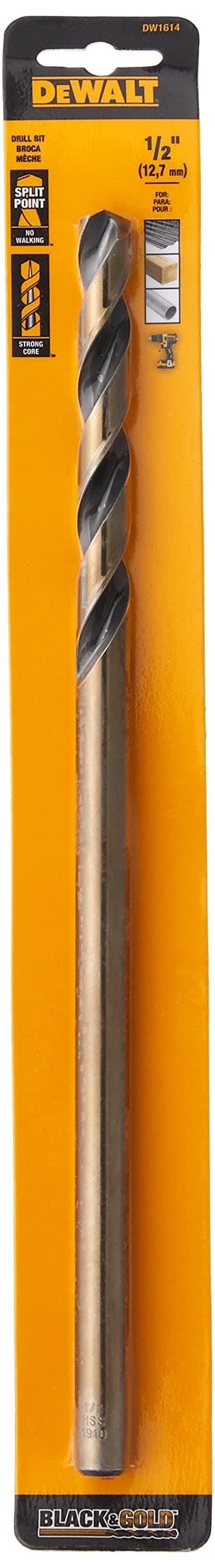 Drill Bit, Black Oxide, 1/2-Inch x 12-Inch (DW1614)