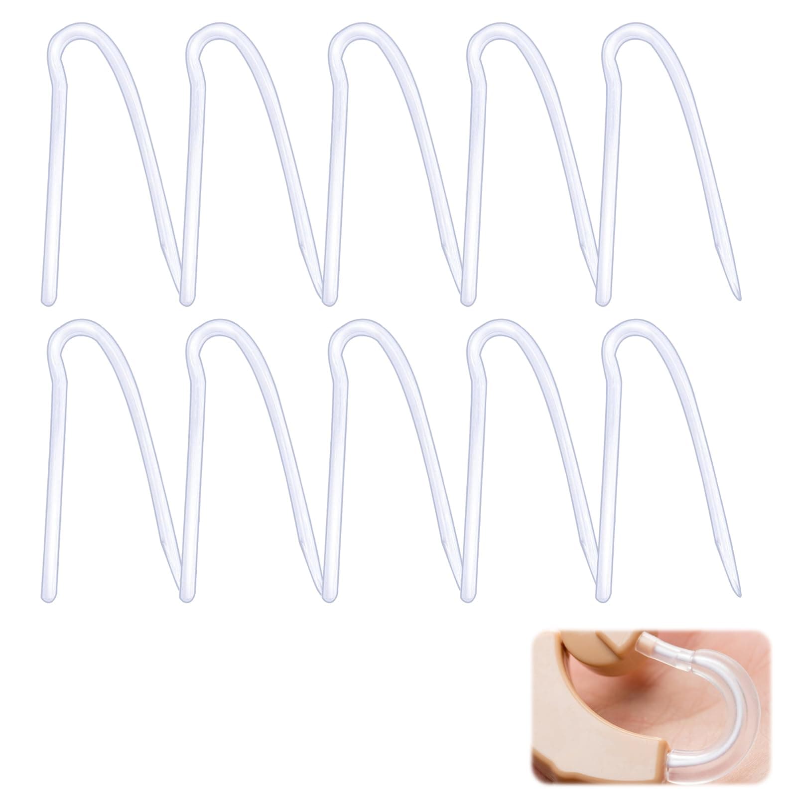 10pcs Hearing Aid Tubes Hearing Aid Tubes Replacement NHS Hearing Aid Tubes NHS Soft Flexible PVC BTE Earmold Hearing Aid Tubing Replacement Hearing Amplifiers Ear Tubes for Hearing Aids