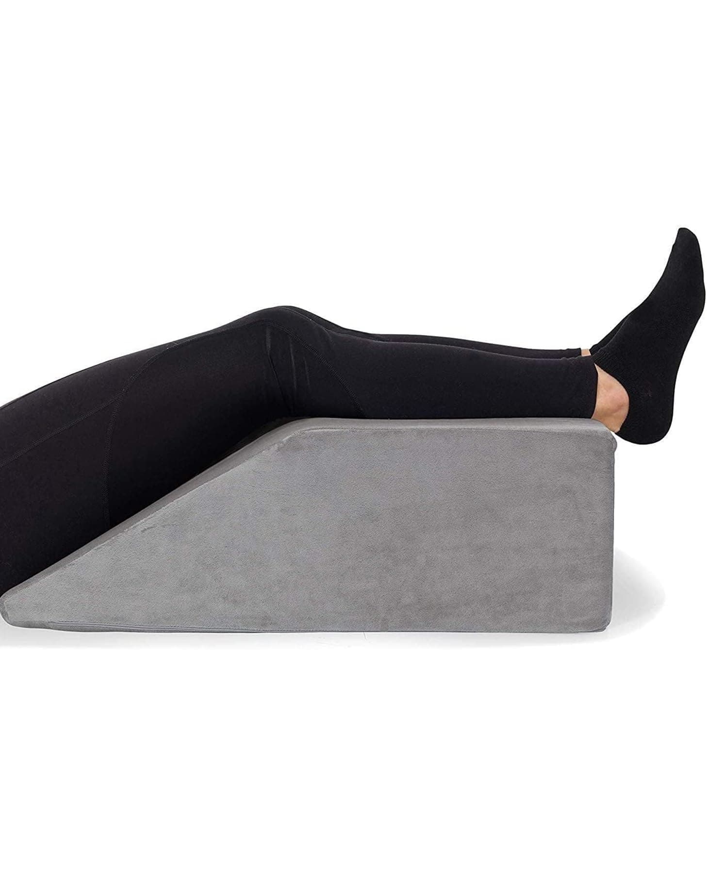 Leg Elevation Pillow - Memory Foam Leg Elevating Pillow | Leg Rest Wedge - Leg Pillow Elevation Blood Circulation | Relieves and Recovers Foot & Ankle Injuries | Foot Elevation Pillows for Swelling