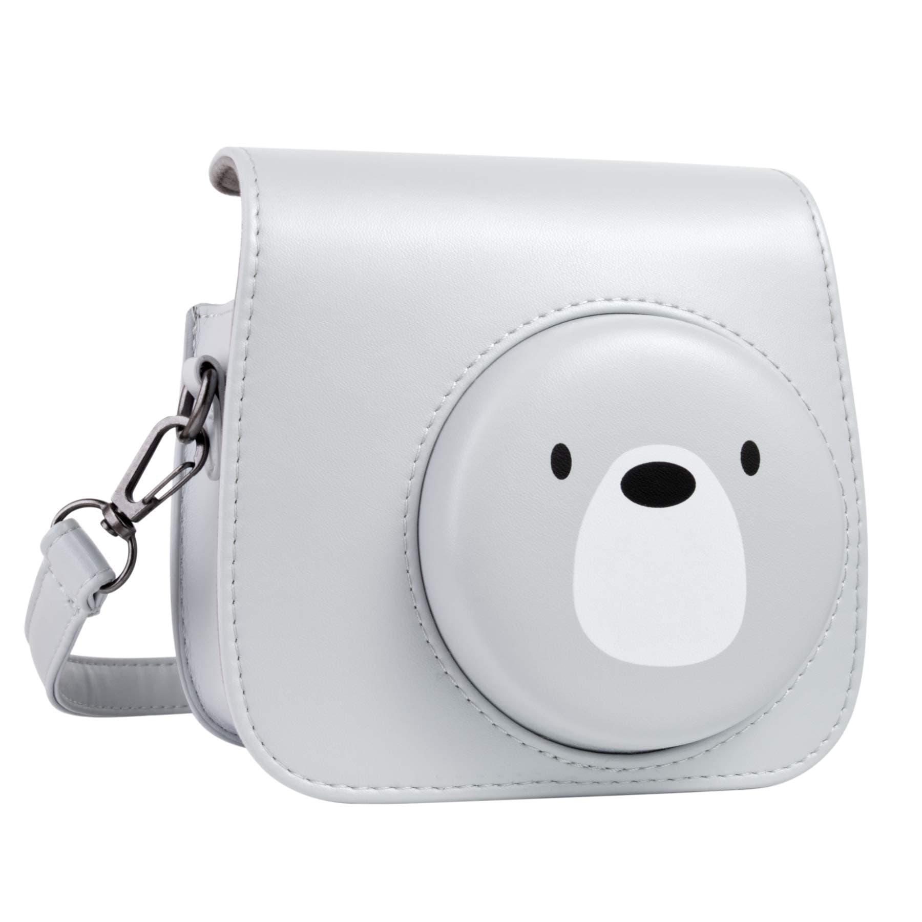 Instant Mini 9 Protective & Portable Case, Compatible with Fujifilm Instax Mini 9, Mini 8 Instant Camera, with Adjustable Shoulder Strap. (Cute Bear)
