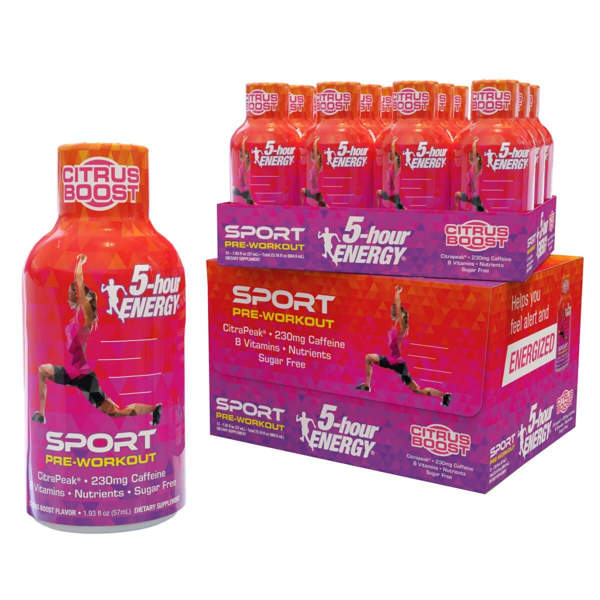 Sport Shots, Citrus Boost Flavor, with Citrapeak, 24 Count (1.93 fl oz)