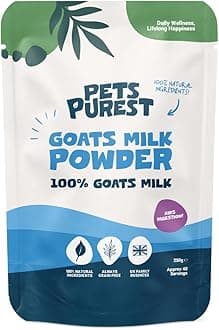 Goats Milk Powder for Dogs - 250g Whole Goats Milk Powder, Low-Lactose Nutrient-Rich Dog Milk for Hydration, Gut Health, Immunity and Improved Appetite in Pets of All Ages