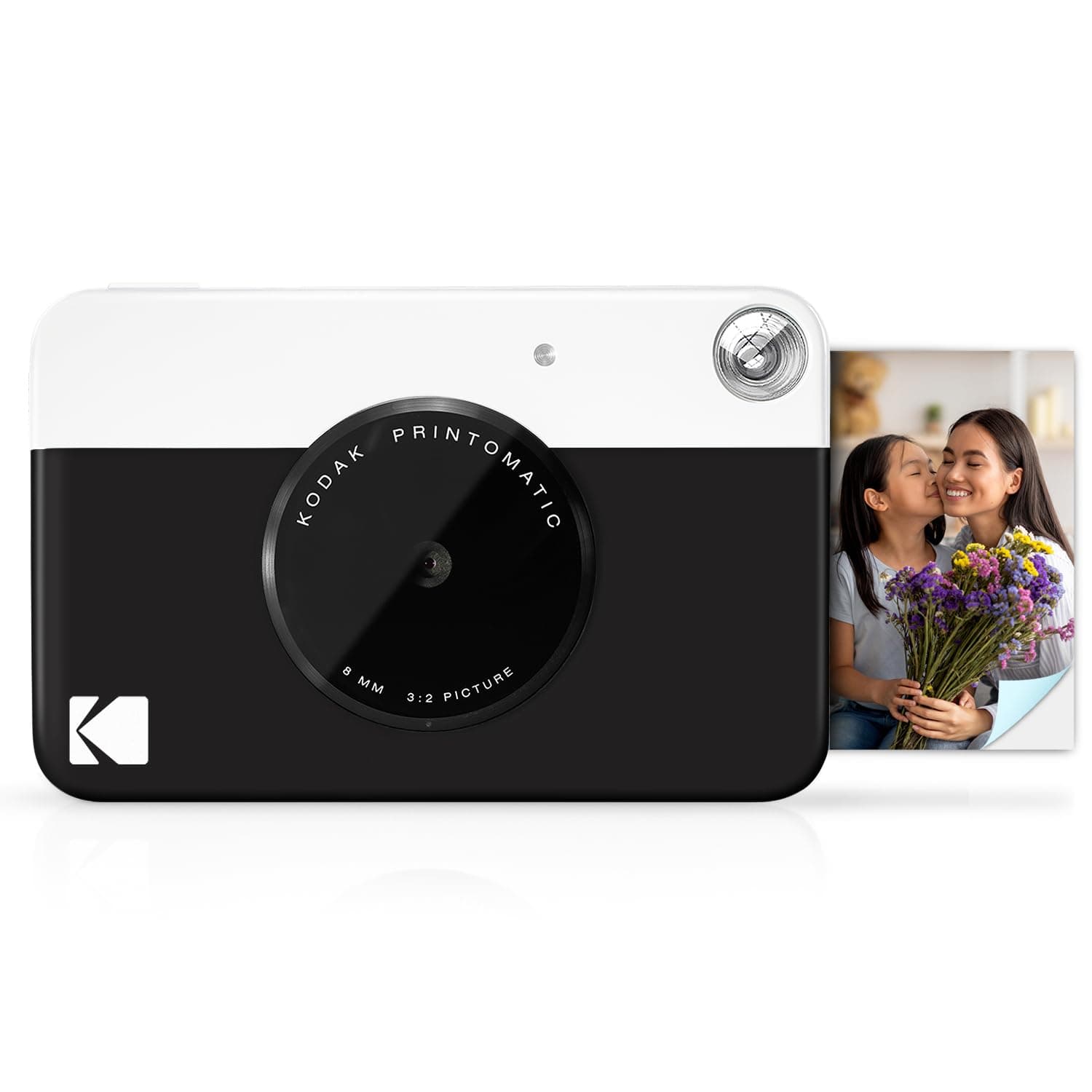 Printomatic Full-Color Instant Print Digital Camera, Zink 2x3" (5.1x7.5 cm) Sticky-Back Photo Paper, 5MP, Portable, Creative Fun Gift for Birthday, Christmas, Holiday, Black