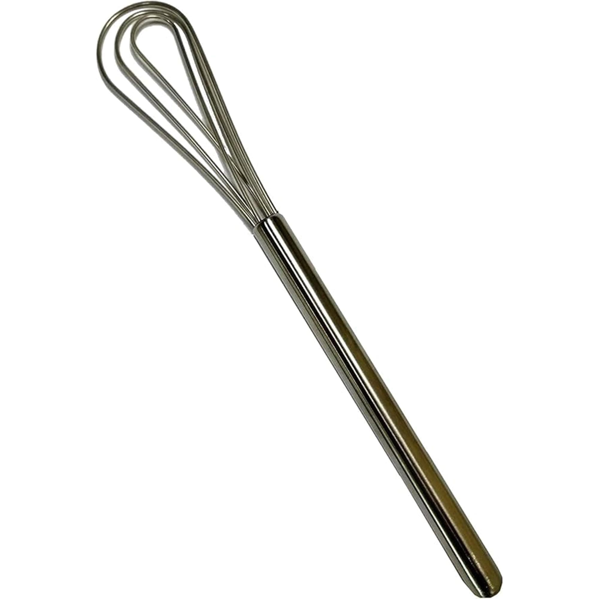 Rattleware 11” Long Handle Silver Stainless-Steel Espresso Flat Whisk - Ideal for Commercial, Domestic, Or Home Kitchens - Premium Quality, Clump-Free Mixing for Perfect for Espresso Making
