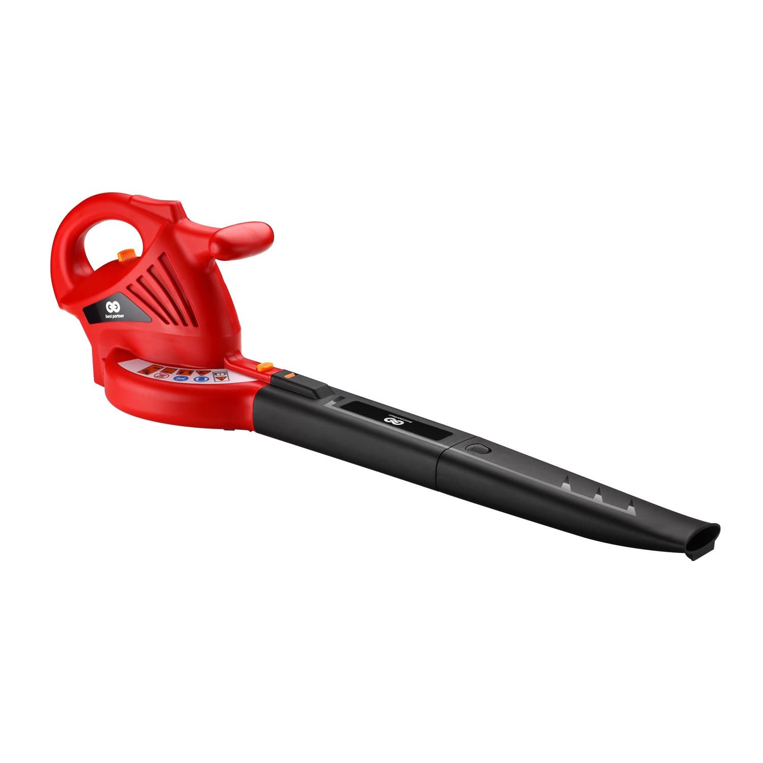best partner Electric Corded Leaf Blower with 7-Amp Motor, Lightweight Design and 2-Speeds at 160 MPH or 200MPH, Red