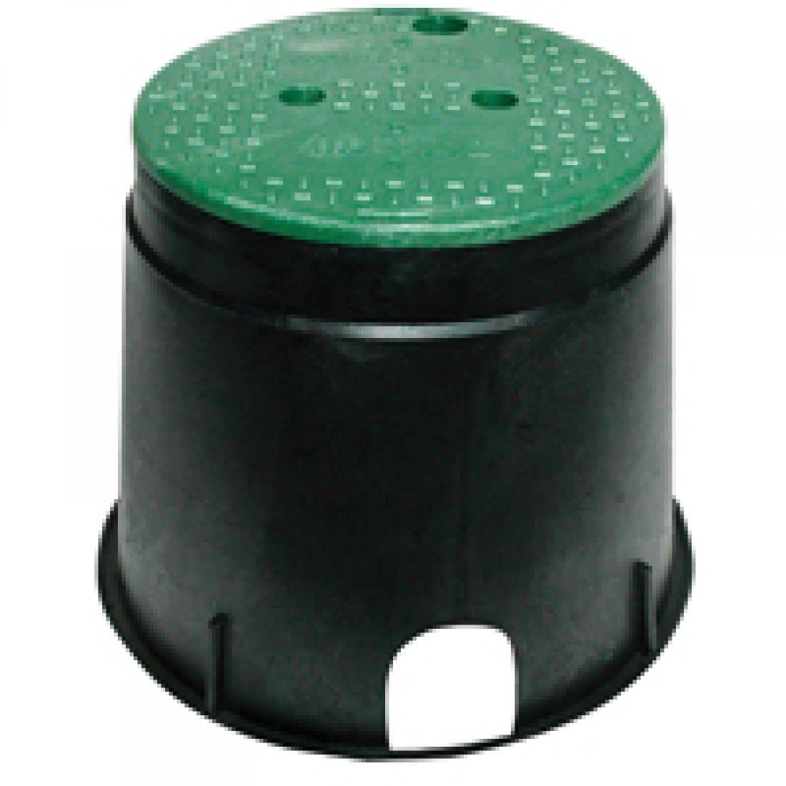NDS 1010vb Round Valve Box Overlapping Cover, 10", Black/Green