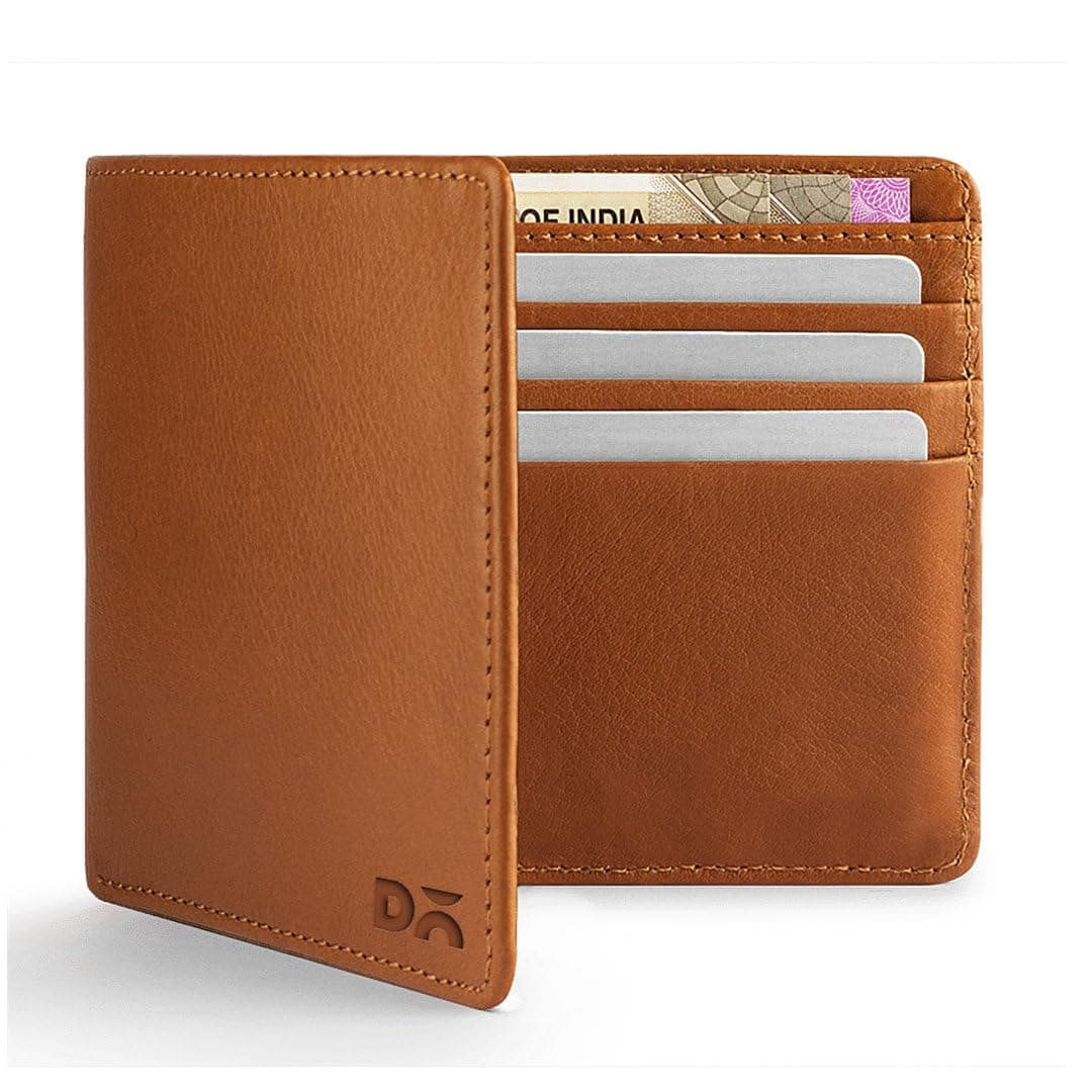 DailyObjects Classic Bifold Wallet for Men | Genuine Leather Material | Holds up to 8 Credit/Debit/ATM Cards | Slim & Easy to Fit | Handcrafted Money Purse