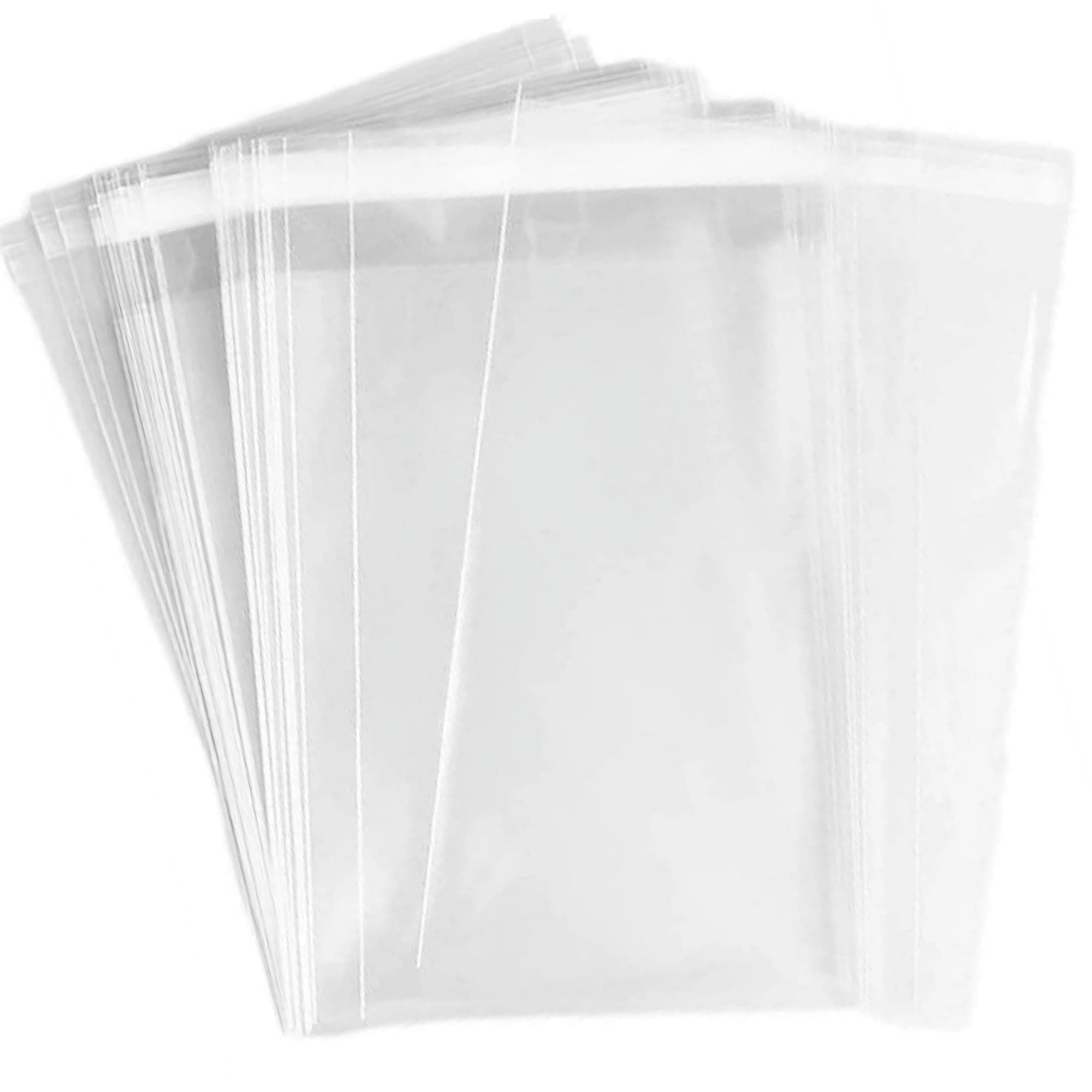 Delatanus 4-1/2 x 6-1/2 Inch Clear Cellophane Cello Bags-Fits A4 Envelope 4X6 Prints Photos Cards Candy Treats Cookie Clear Plastic Sleeves-200 Pcs