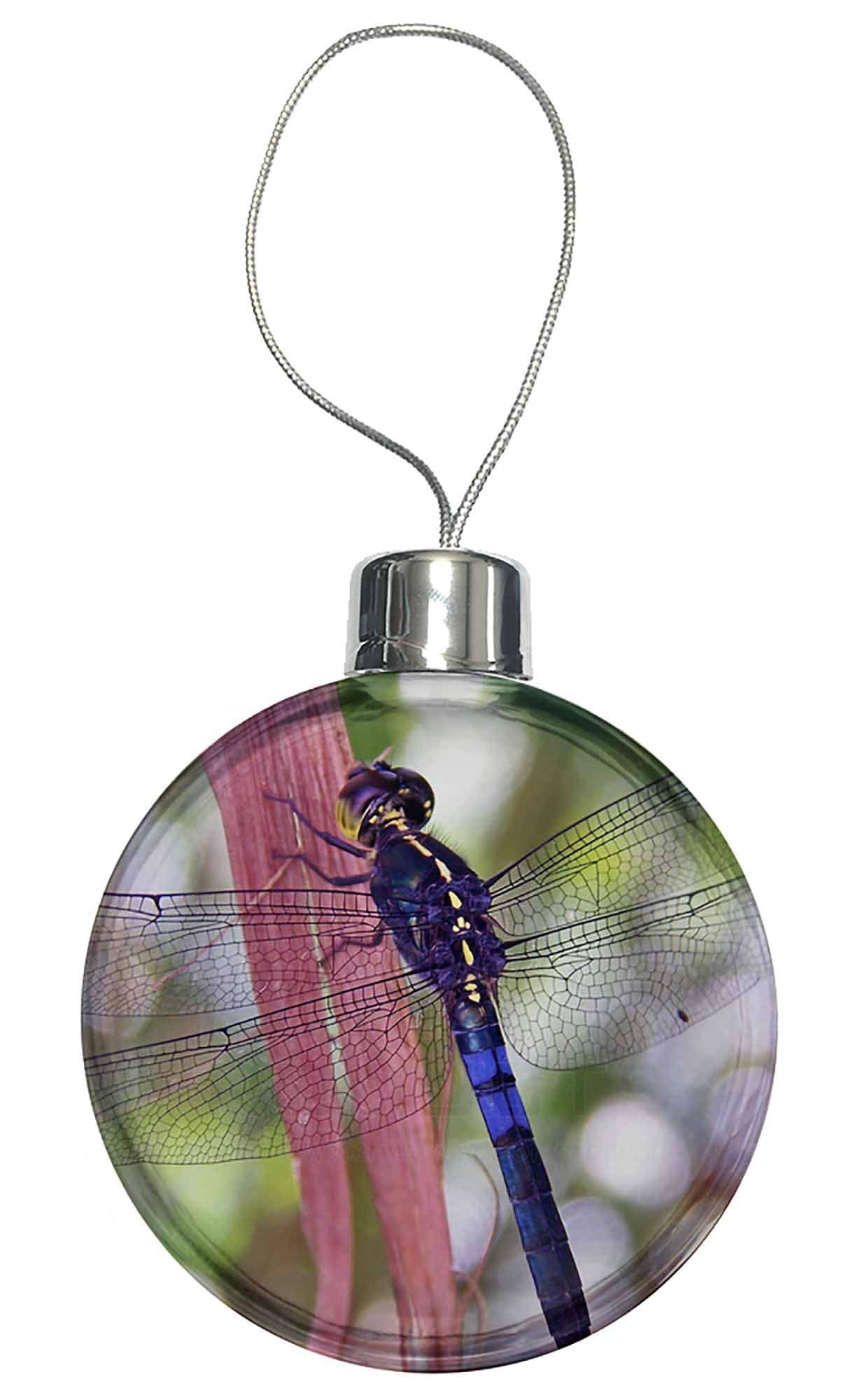 Dragonflies Print Christmas Tree Bauble with full colour print as shown - Advanta Group®