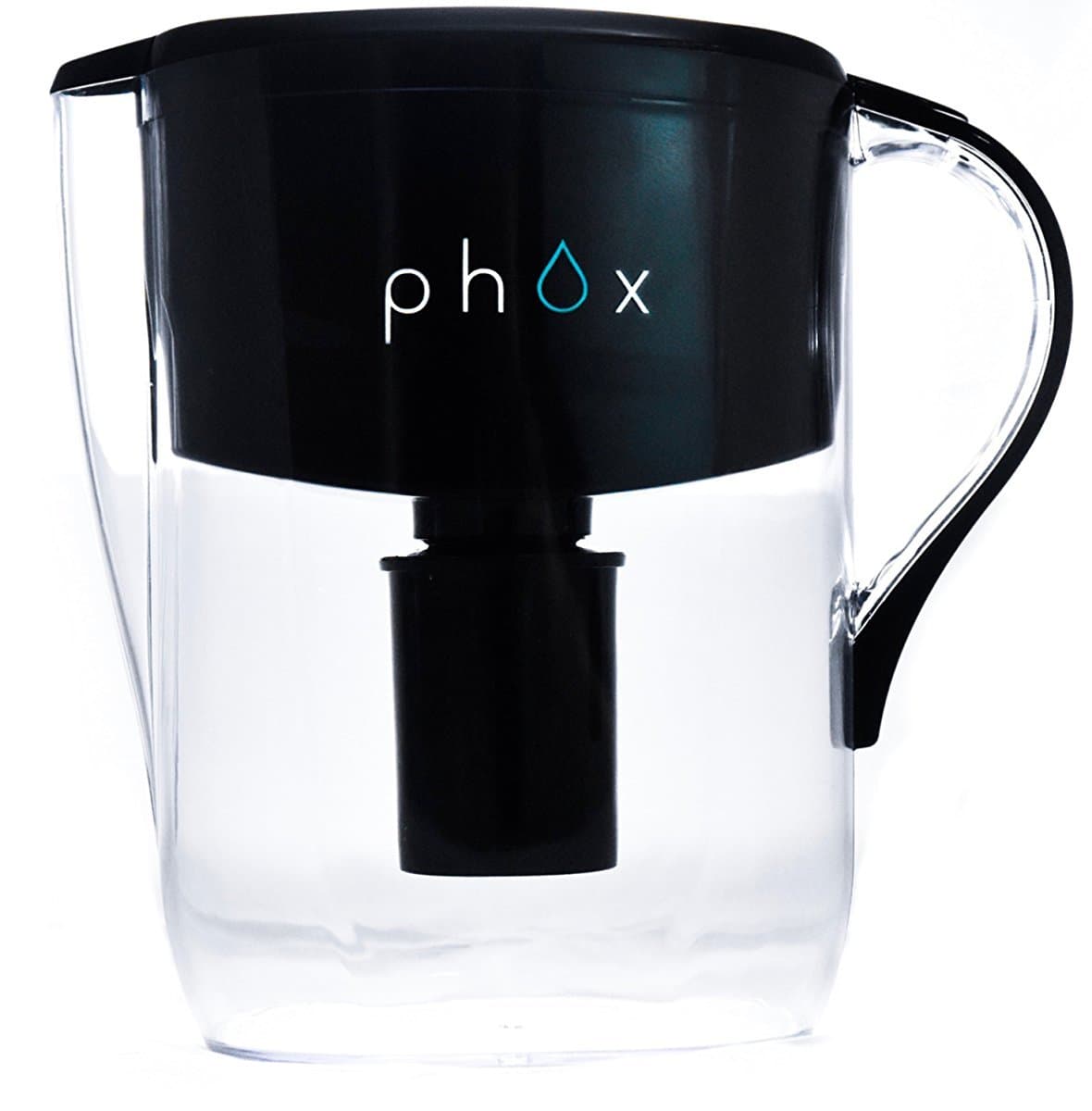 Phox Alkaline Water Filter Jug | New Black Edition | 5 Stage Filtration Process | 3.5 Litre Water Filter | 350L of Alkaline Water Per Filter