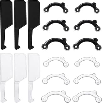 Nuanchu 6 Pairs Nose Lifter Nose Lifting Shaping Slimmer Clip Beauty Tool Inserts No Pain Invisible Shaper Tool Straightening Beauty Kit for Women Men(Black, Clear)