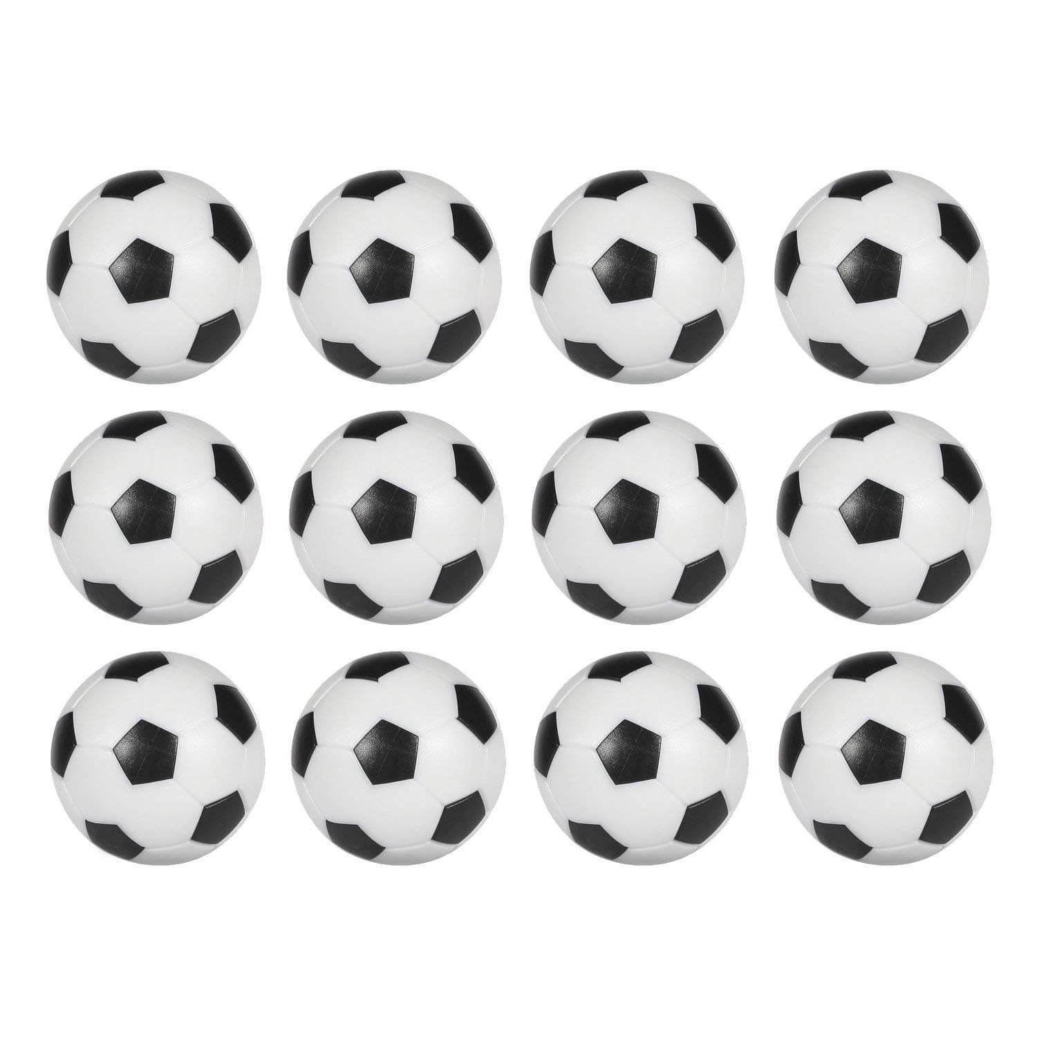 Table Soccer Foosballs Replacement balls Mini Black and White 36mm Official Foosball 12 Pack