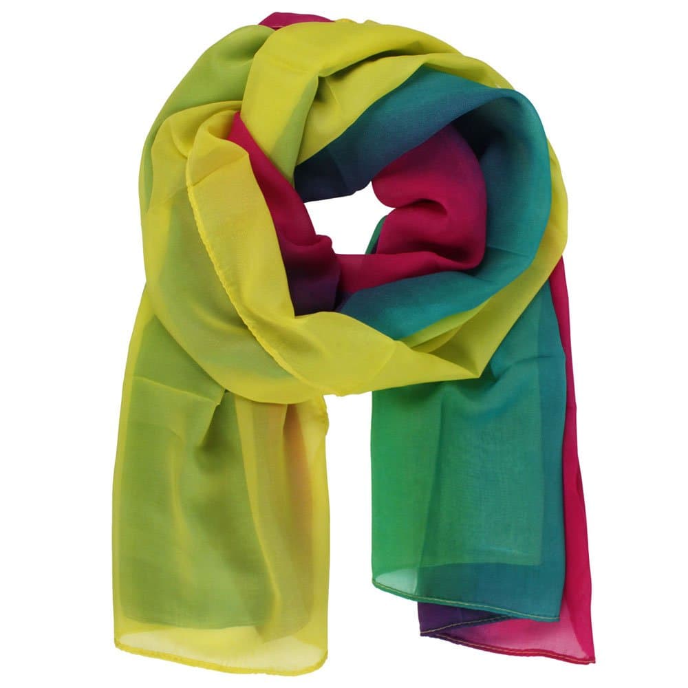 niceeshop(TM) Luxury Soft Chiffon Thin Scarf Wrap Lady Shawl Stole,Gradient Color