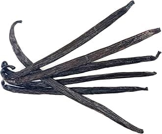 Vanilla Beans Tahitian Grade A Gourmet for Extract, Cooking and Baking 6"-7" (6 ea) by FITNCLEAN VANILLA| Fresh NON-GMO Natural Raw