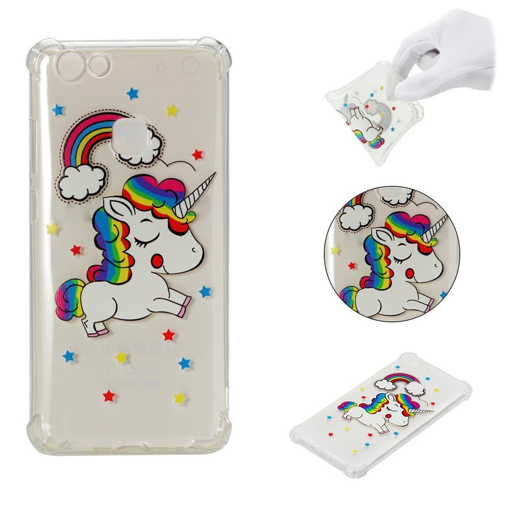 VIVO V7 Plus Case, LYO [Rainbow Horse] Slim Thin Rubber Shock-Absorption Bumper Case Flexible Soft Silicone Gel TPU Protective Anti-Scratch Back Cover for VIVO V7 Plus/VIVO Y79 5.99 Inch
