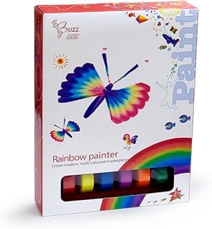 Buzz Arts Rainbow Painter – Multi-Color Painting Kit for Kids, Includes 6 Vibrant Paint Rolls, Fun Creative Art Set for DIY Crafts, ages 3+