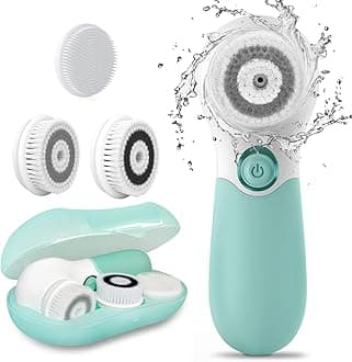 TOUCHBeauty Facial Cleansing Brush Electric Facial Exfoliating Massage Brush with 3 Cleanser Heads and 2 Speeds Adjustable for Deep Cleaning, Removing Blackhead, Face Massaging