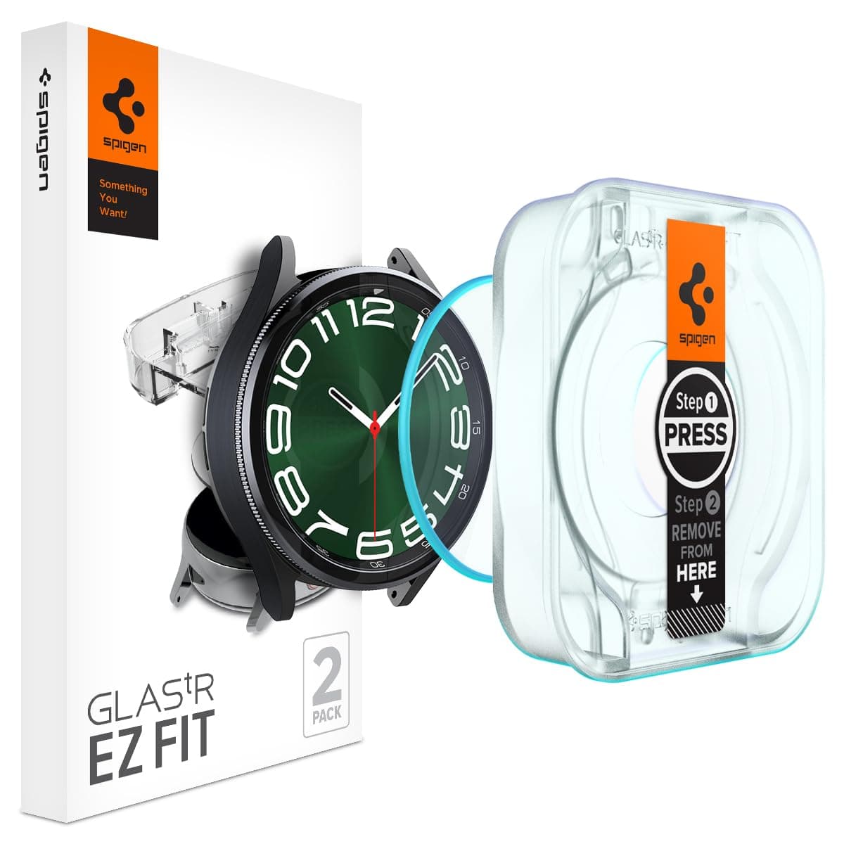 Tempered Glass Screen Protector [GlasTR EZ FIT] designed for Galaxy Watch 6 Classic (47mm) - 2 Pack