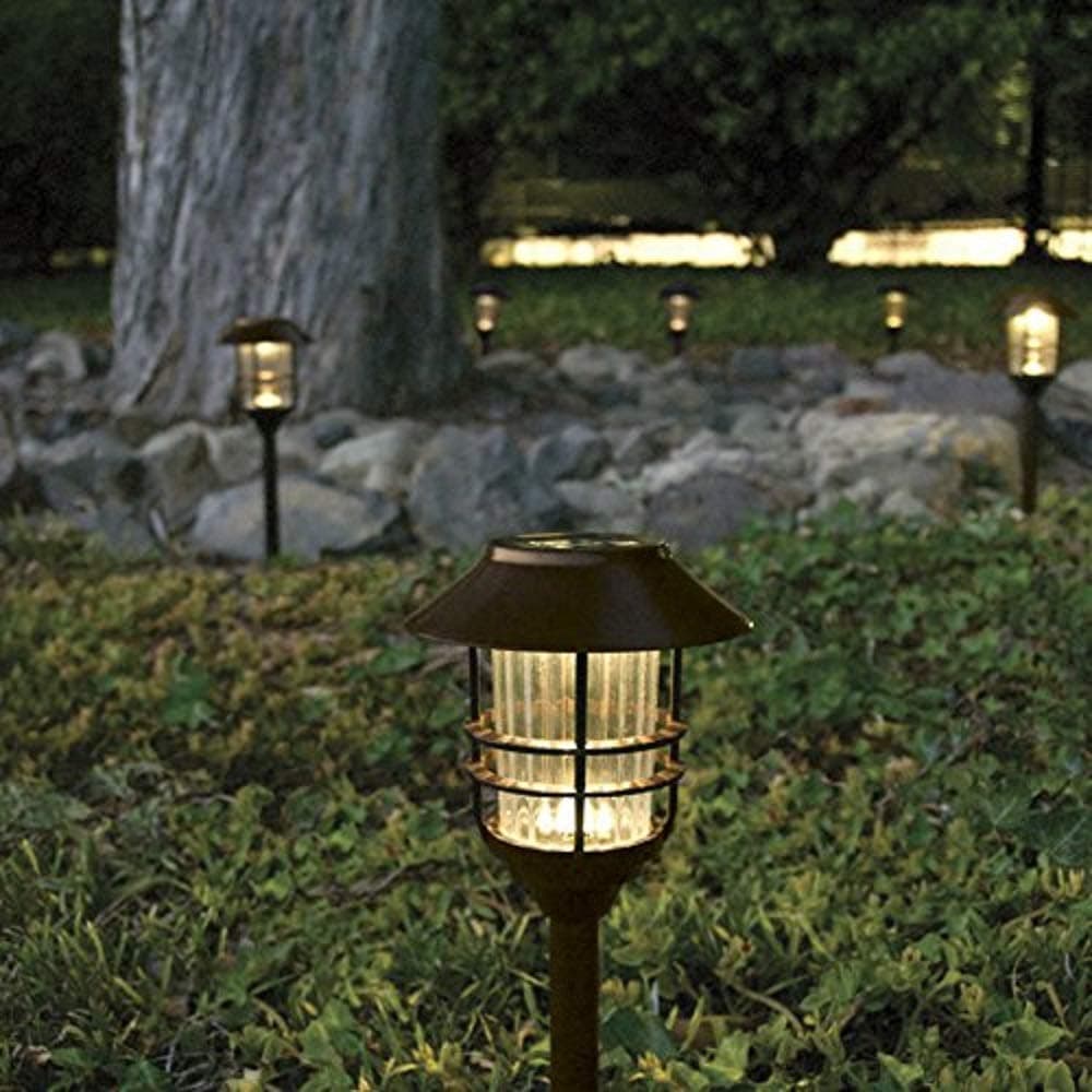 10135 8-PK Solar Large Pathway Lights, Oil-Rubbed Bronze