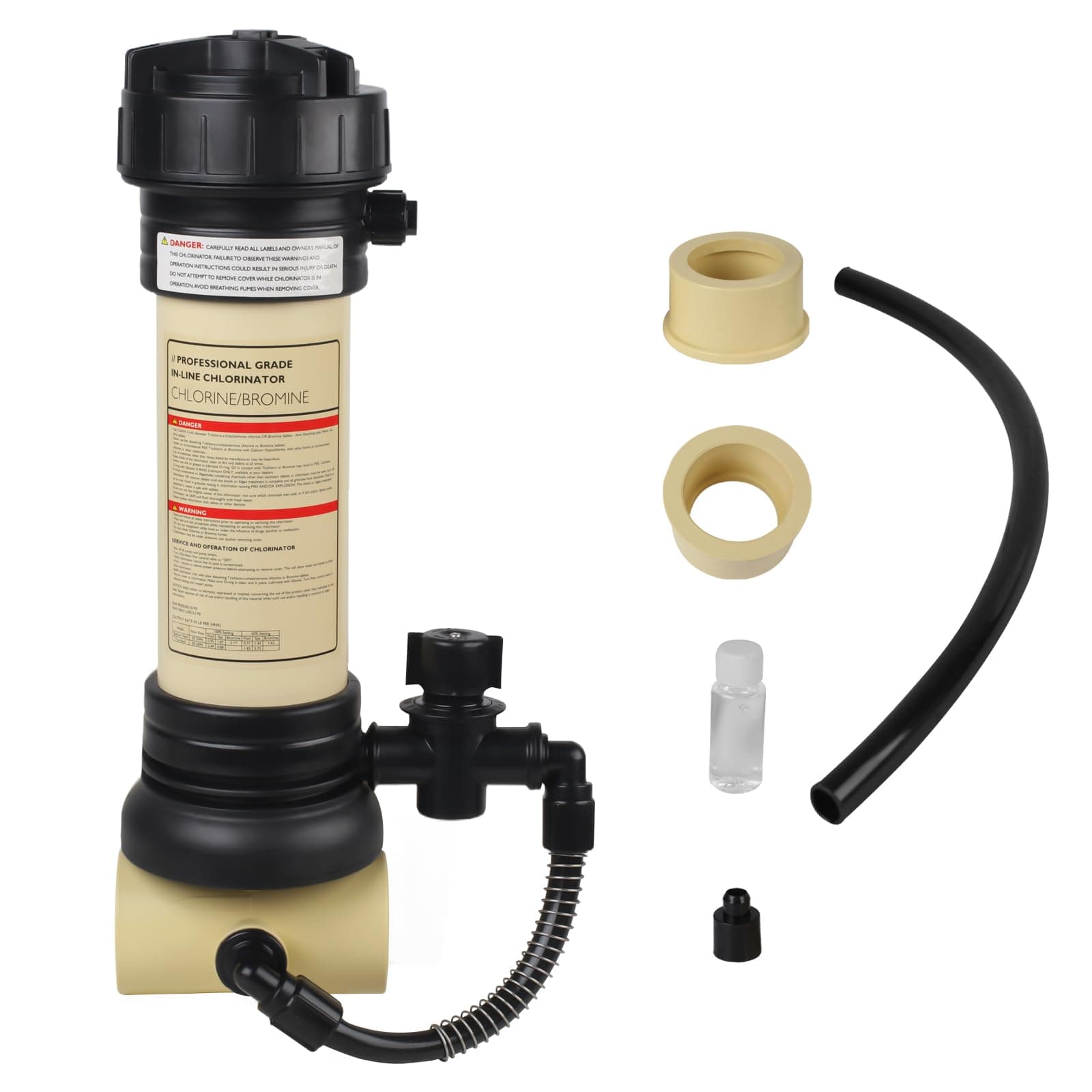 R171096 Chlorinator, Compatible with Rainbow 320 Automatic Inline Chlorine/Bromine Feeder, for Swimming Pools or Spa, Replacement for 2095-0, 788379004385, 788379004415, 81308, R171100, RAI-45-806