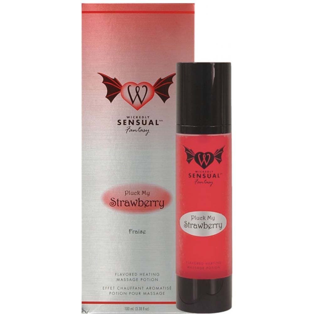 Heating Massage Potion, Pluck My Strawberry, 3.38 Ounce Bottle