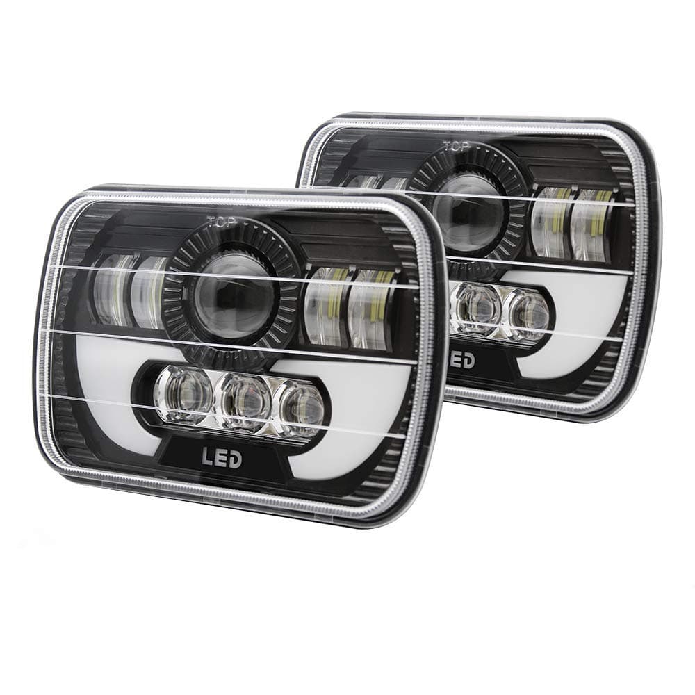 FIREBUG 5''x 7'' Inch headlight led trucklight High Low Beam Headlamp for Wrangler YJ XJ Trucks 4X4 Offroad (2 pcs)